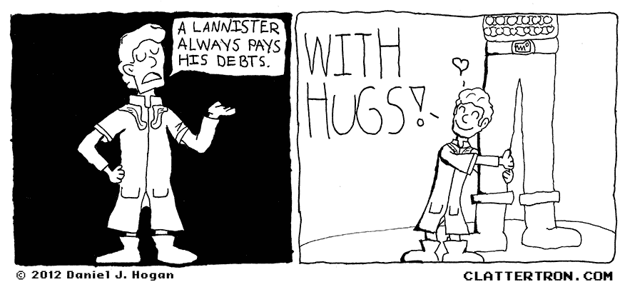 In this alternate Game of Thrones universe, the Stark motto is 'Hugs are coming!' instead of 'Winter is coming.'