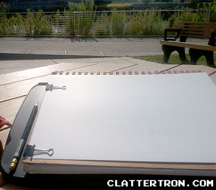 Using a Fellowes GoRiser as a Portable Drawing Desk